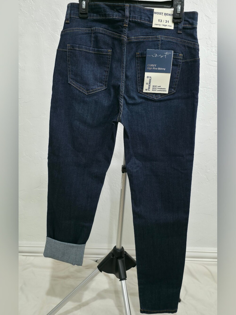 Ost Curvy High-Rise Skinny Jeans - Dark Indigo